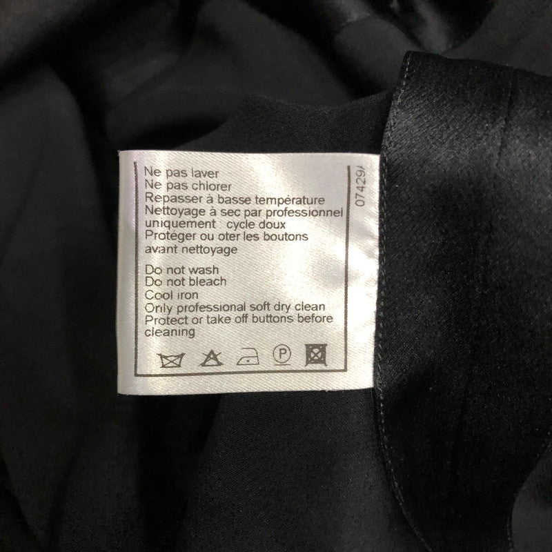 CHANEL バイカラーシルクシャツ