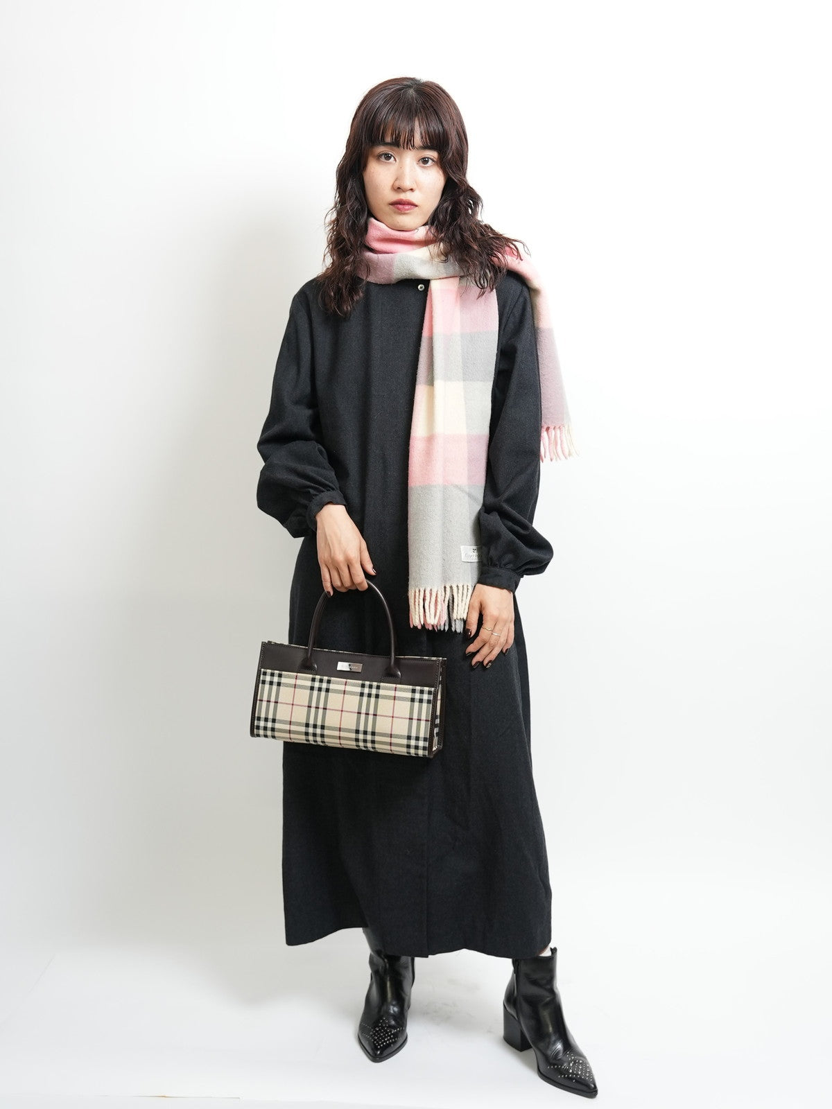 BURBERRY チェック ハンドバッグ