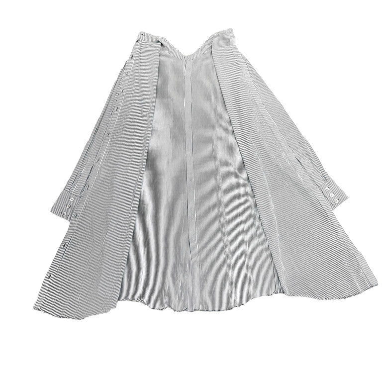 sulvam 18SS Tencel Stripe Long Shirt