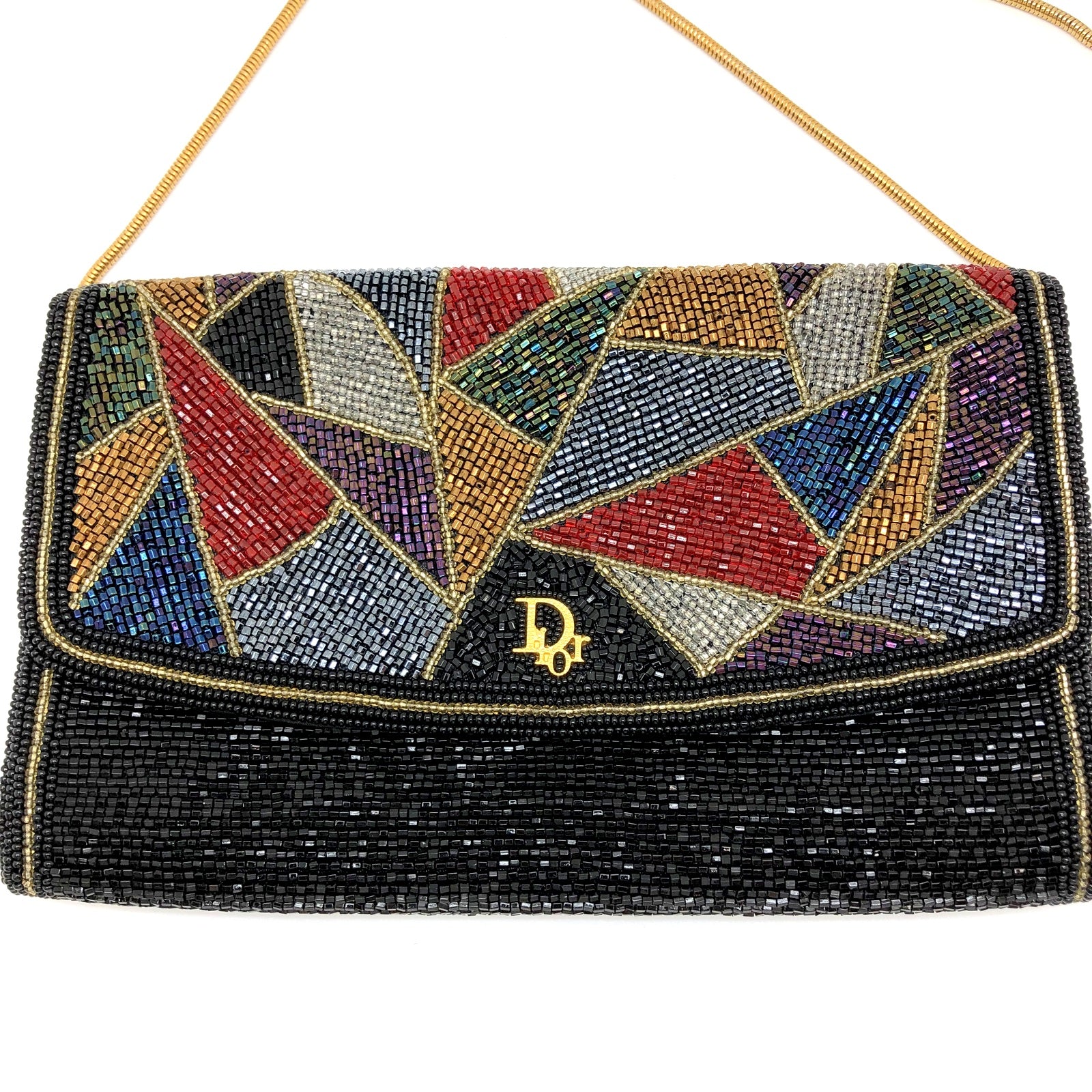 Christian Dior チェーン ショルダーバッグ ビーズ