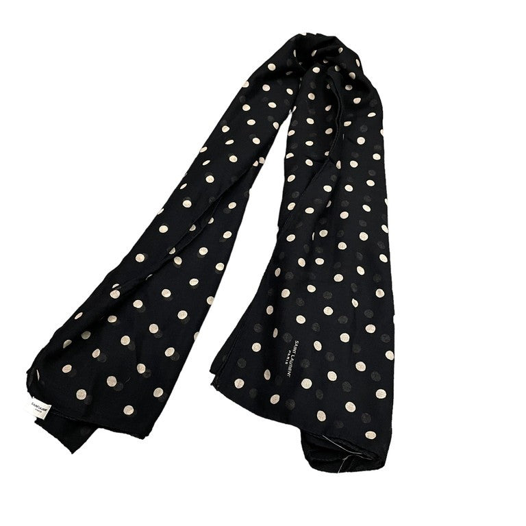 Saint Laurent Paris ポッカドット大判ガーゼスカーフ ストール Archive アーカイブ サンローランパリ メンズ ユニセックス