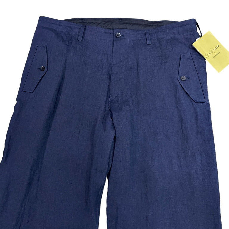 Yohji Yamamoto Pour Homme 23SS 60 MIXEDWEAVE RA L O-INDIGO HEM WITH INTERFACING PANTS