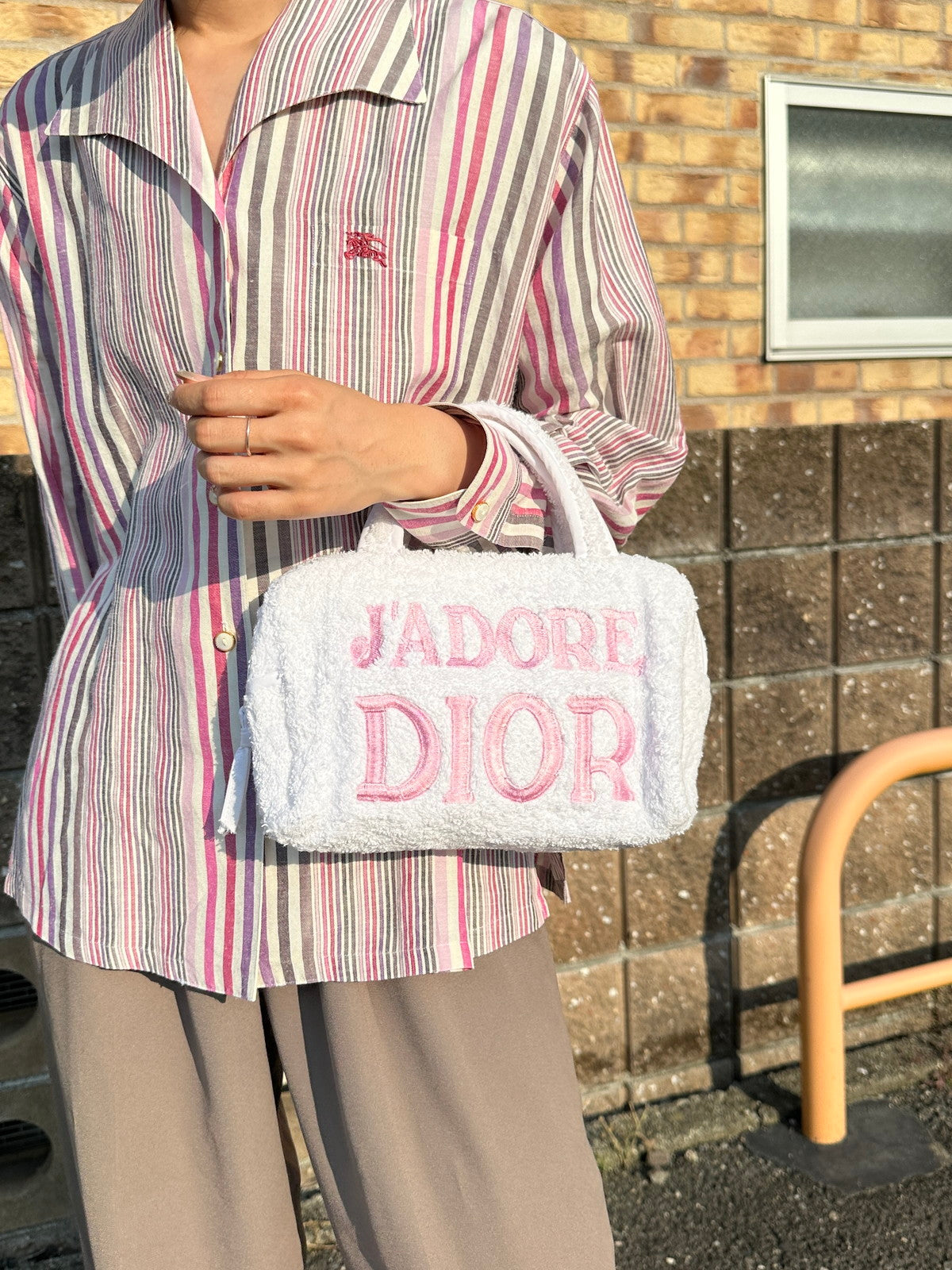 Christian Dior ミニハンドバッグ パイル地