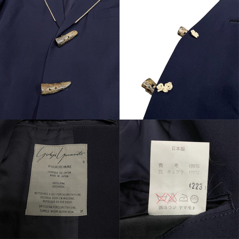 Yohji Yamamoto Pour Homme 87AW Toggle jacket & trousers setup suit