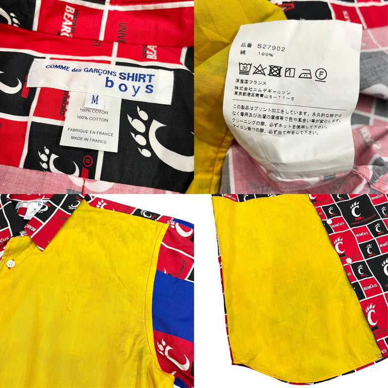 COMME des GARCONS SHIRT boys 19SS CINCINNATI BEARCATS Crazy pattern shirt