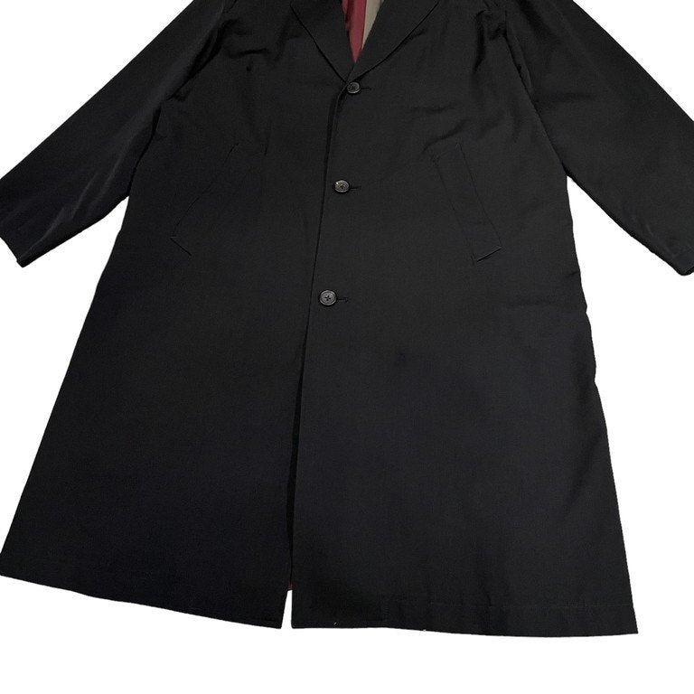 Y's for men ウールギャバジンストライプライニングリバーシブルロングコート