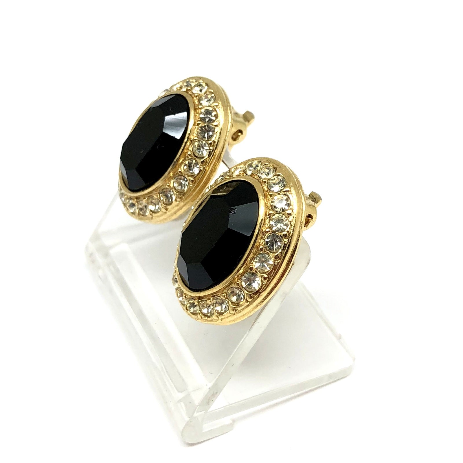 GIVENCHY ブラックストーンイヤリング