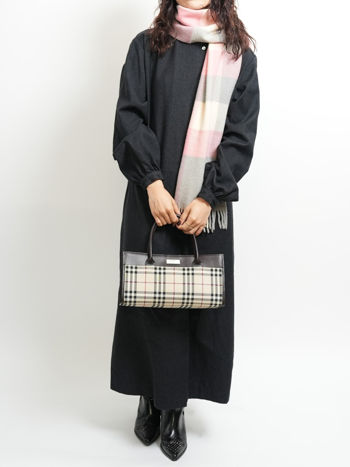 BURBERRY チェック ハンドバッグ