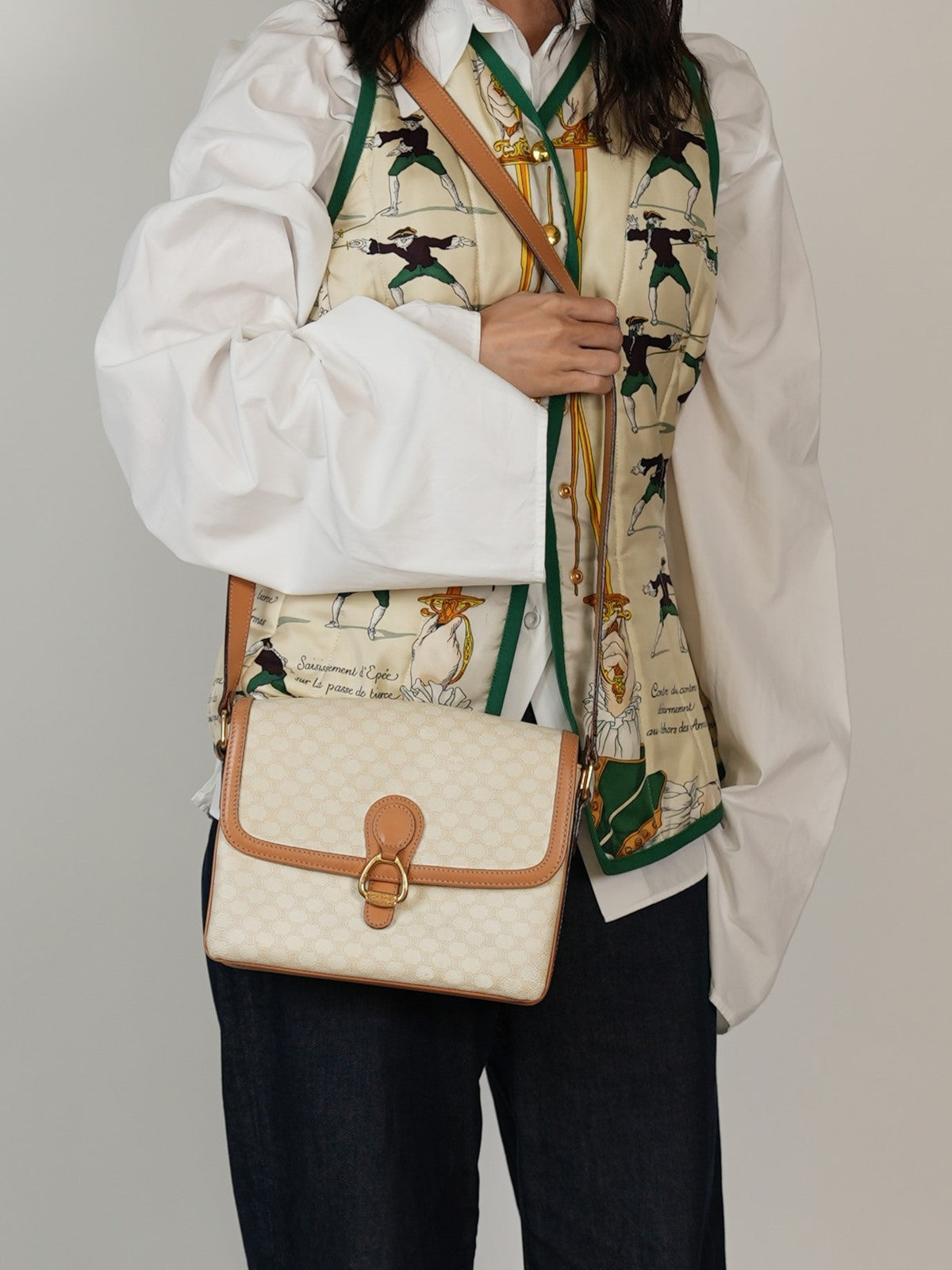 CELINE マカダム ショルダーバッグ