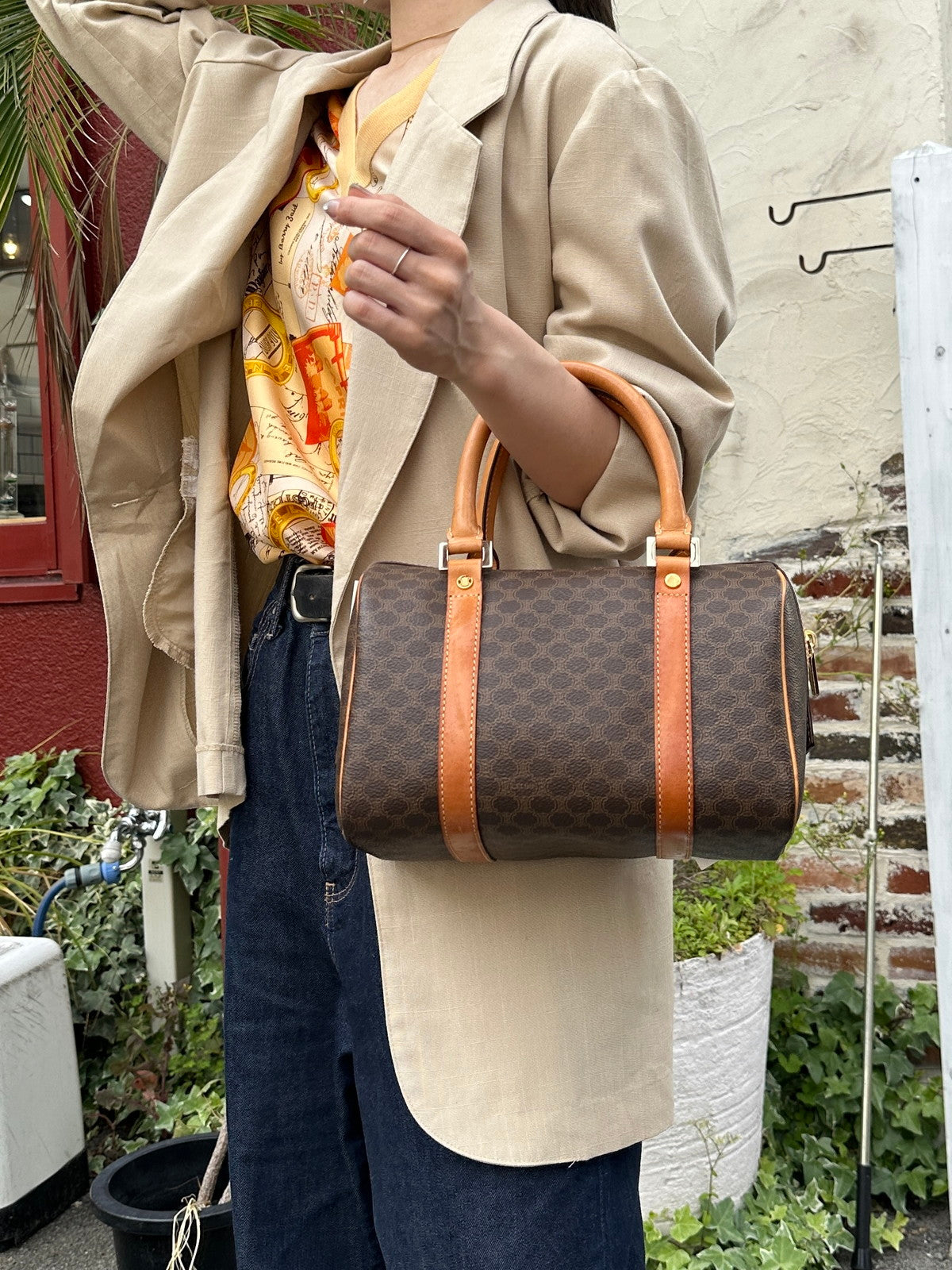 CELINE ミニボストンバッグ マカダム