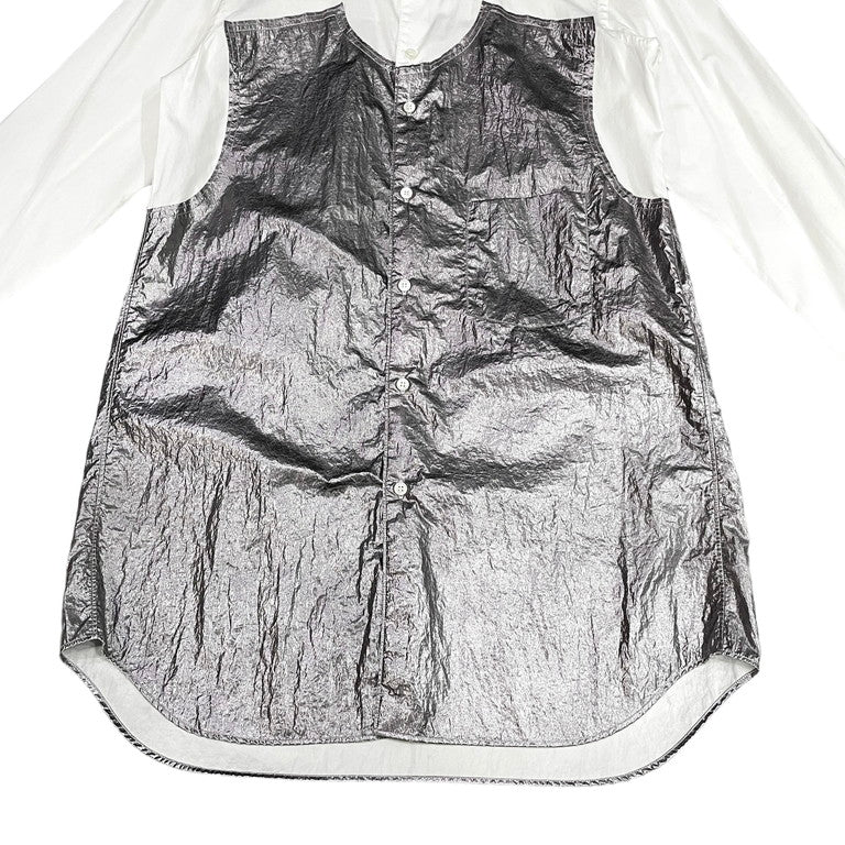 COMME des GARCONS HOMME PLUS 21SS Cotton broad metalic hybrid shirt