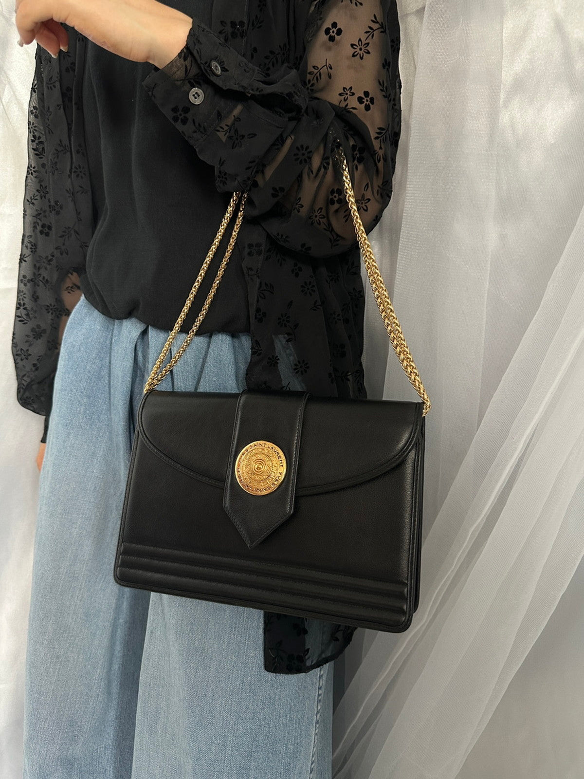 YVES SAINT LAURENT 2WAY チェーンショルダーバッグ