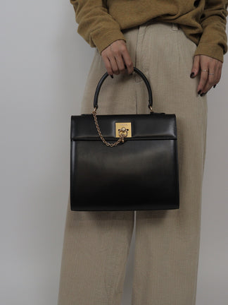 CELINE レザー ハンドバッグ