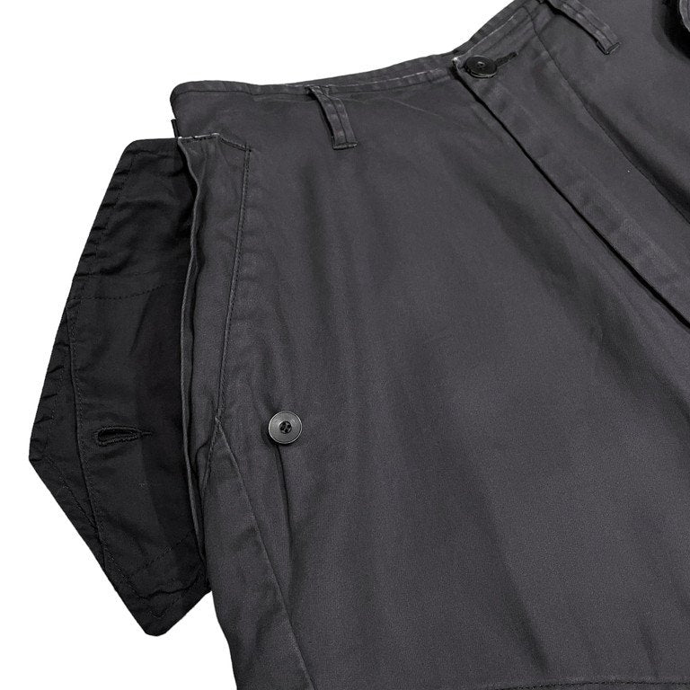 JULIUS 19SS COATED COTTON TWILL RECONSTRUCTION MILITARY PANTS モッズコート解体再構築クロップドミリタリーパンツ