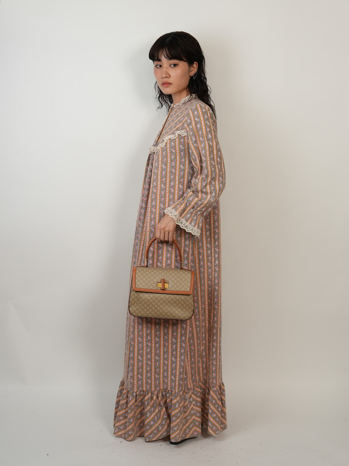 CELINE マカダム ハンドバッグ