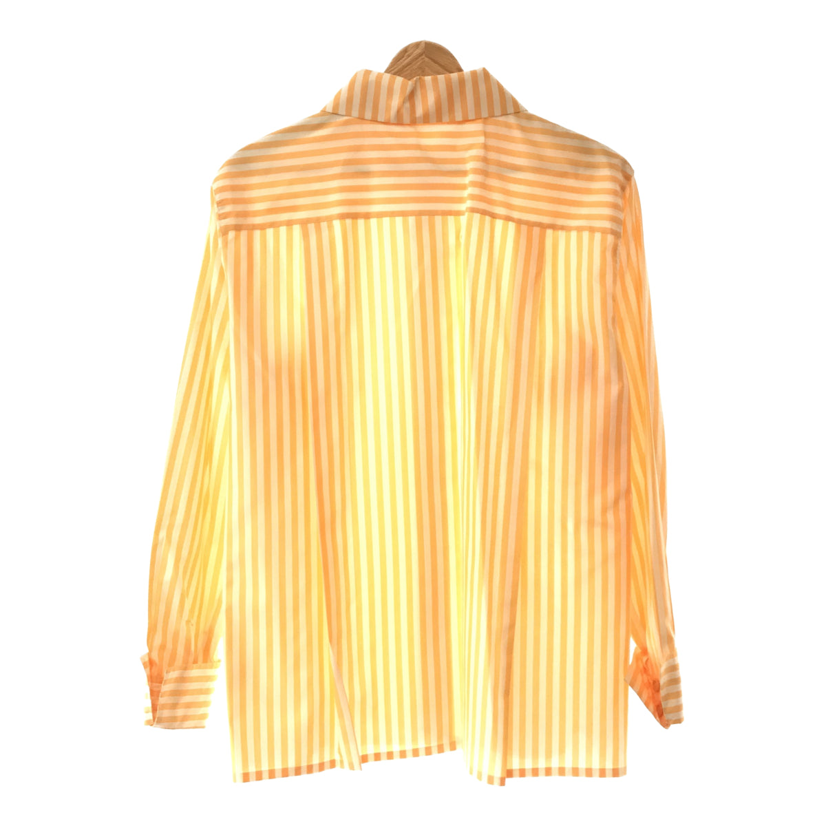 Christian Dior シルク混ストライプラウンドカラーシャツ