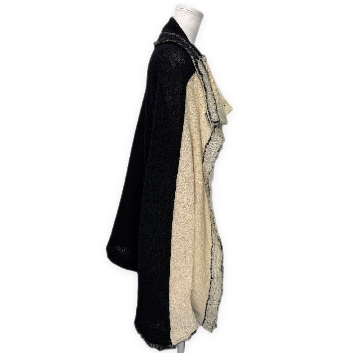 A-POC ISSEY MIYAKE 03AW バイカラーカットオフデザインボタンレスニットジャケット カーディガン トップス アウター Archive エーポック イッセイミヤケ メンズ レディース ユニセックス