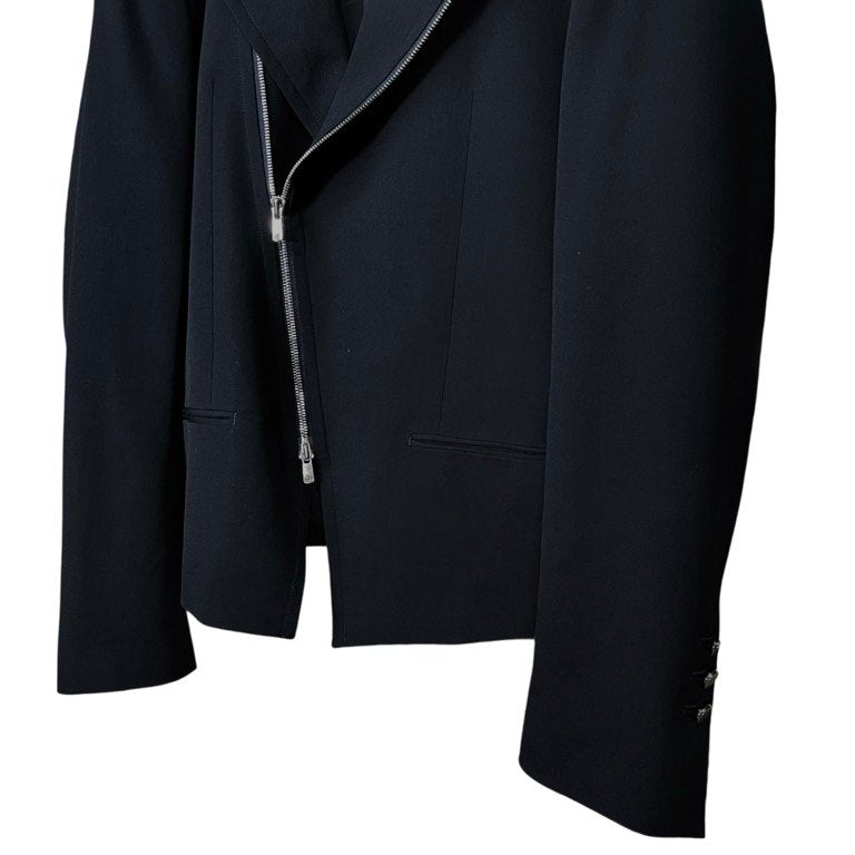 FUMITO GANRYU 25SS Spencer Riders Jk ウールギャバジンスペンサーライダースジャケット ブルゾン コート アウター Fu13-Ja-01 定価74,800円 フミトガンリュウ メンズ