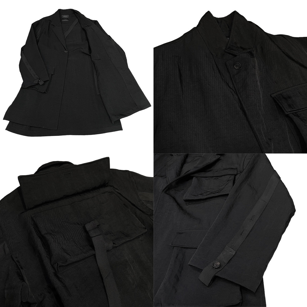 S'YTE Yohji Yamamoto WASHED HIGH-DENSITY NYLON TWILL LONG JACKET WITH MULTIPLE POCKETS ナイロンツイルマルチポケットロングジャケット ブルゾン コート アウター サイト ヨウジヤマモト メンズ レディース ユニセックス