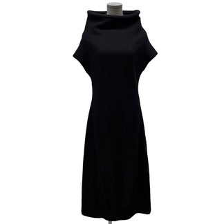 WXYZ Yohji Yamamoto ウールフラノオフネックゴムシャーリングノースリーブロングワンピース Archive 80s 90s ギャザー トップス アウター ヨウジヤマモト レディース