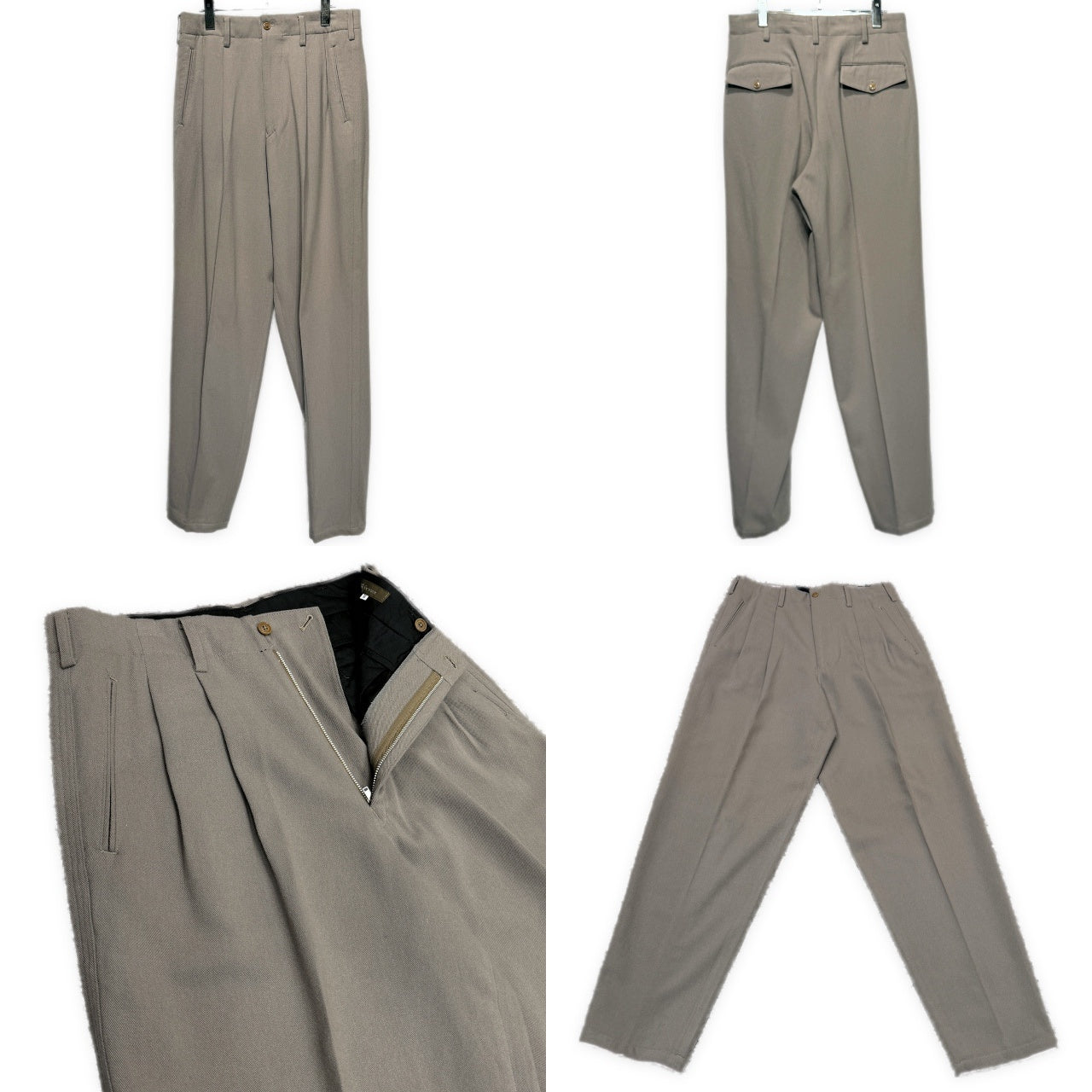 Y's for men ウールセットアップスーツ 3Bテーラードジャケット 2タックワイドテーパードパンツ スラックス トラウザーズ Archive 90s Yohji Yamamoto Pour Homme ヨウジヤマモトプールオム ワイズフォーメン メンズ