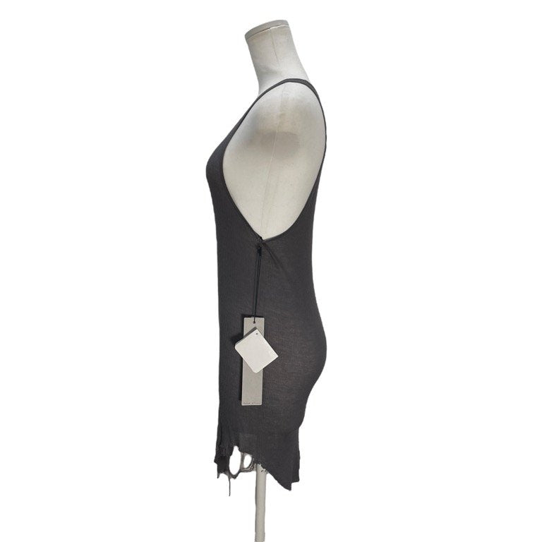 Rick Owens 18SS Basic Rib Tank Top カットオフベーシックリブタンクトップ ノースリーブ トップス カットソー Tシャツ リックオウエンス レディース