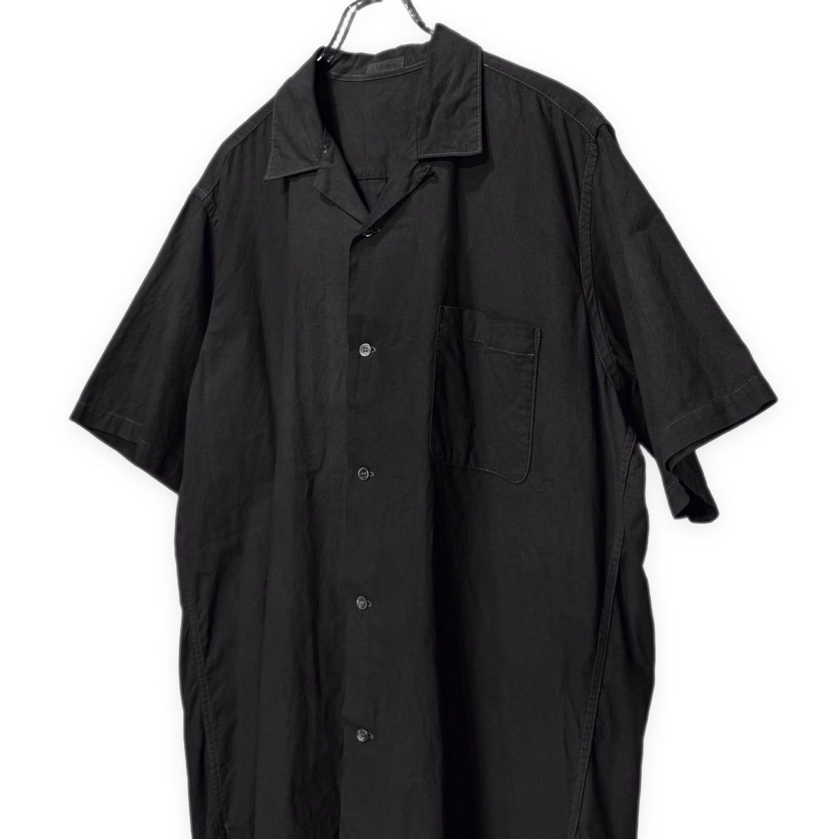 Y's for men 製品染めオープンカラーシャツ 半袖 開襟 ブラウス トップス Archive 90s Yohji Yamamoto Pour Homme ワイズフォーメン ヨウジヤマモトプールオム メンズ