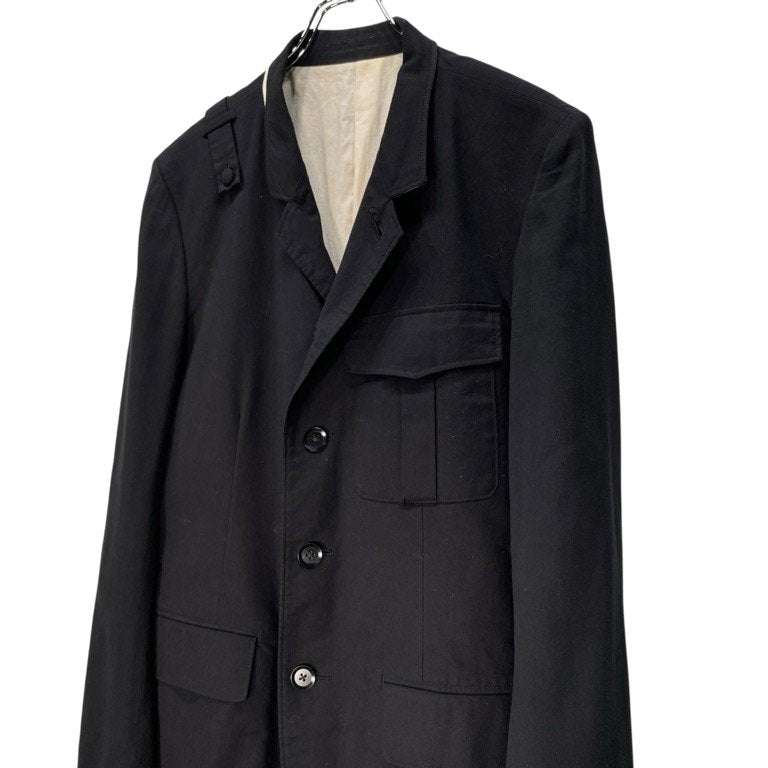 REGULATION Yohji Yamamoto MEN 14SS フロント切替ショルダーストラップ4Bテーラードジャケット ブレザー スタンドカラー ブルゾン コート アウター レギュレーション ヨウジヤマモト メン メンズ