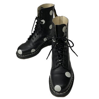 Y's × Dr.Martens 17AW 10 EYE BOOT - DOTS ドットプリント10ホールバックジップブーツ シューズ 靴 クツ 39 定価55,000円 Yohji Yamamoto ヨウジヤマモト ドクターマーチン レディース