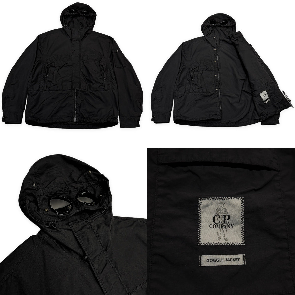 C.P. COMPANY GARMENT DYEING FLATT NYLON GOGGLE JACKET ガーメントダイフラットナイロンゴーグルジャケット ブルゾン コート アウター 名作 シーピーカンパニー メンズ