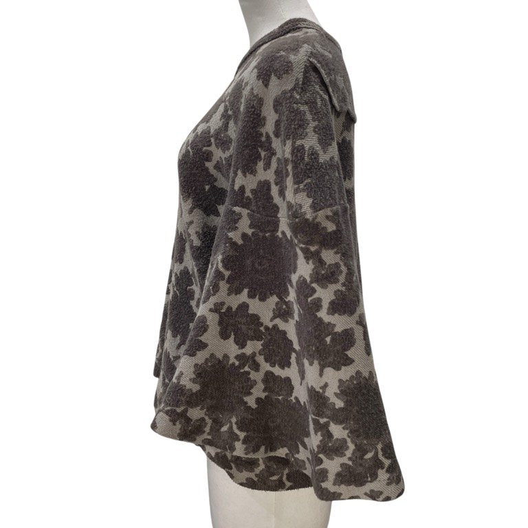 tricot COMME des GARCONS 14AW フラワーパイルフレアスリーブトップス カットソー Tシャツ Tee T-shirt トリコ コムデギャルソン レディース