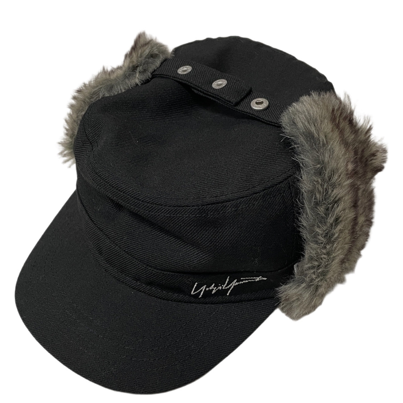 Yohji Yamamoto Pour Homme × NEW ERA 20AW RANGE EARFLAP CAP ファーイヤーフラップロゴ刺繍キャップ 帽子 ハット ヨウジヤマモトプールオム ニューエラ メンズ レディース ユニセックス
