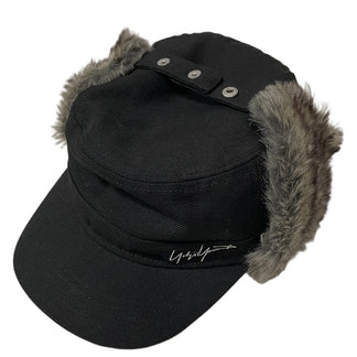 Yohji Yamamoto Pour Homme × NEW ERA 20AW RANGE EARFLAP CAP ファーイヤーフラップロゴ刺繍キャップ 帽子 ハット ヨウジヤマモトプールオム ニューエラ メンズ レディース ユニセックス