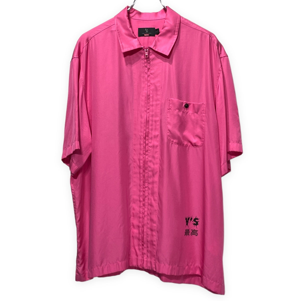 Y's × Supreme 25AW Silk Zip Up S/S Shirt シルクレーヨンスカルプリントジップアップシャツ 半袖 ブラウス トップス Yohji Yamamoto ヨウジヤマモト ワイズ シュプリーム メンズ