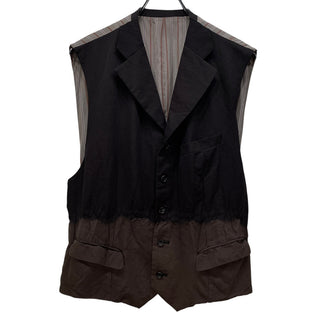 COMME des GARCONS HOMME PLUS 93AW 脱色ウール襟付き5Bベスト Archive 90s Artist in his studio アーティストインヒズスタジオ 脱色期 名作 希少 ノースリーブ ジャケット コート アウター コムデギャルソンオムプリュス メンズ