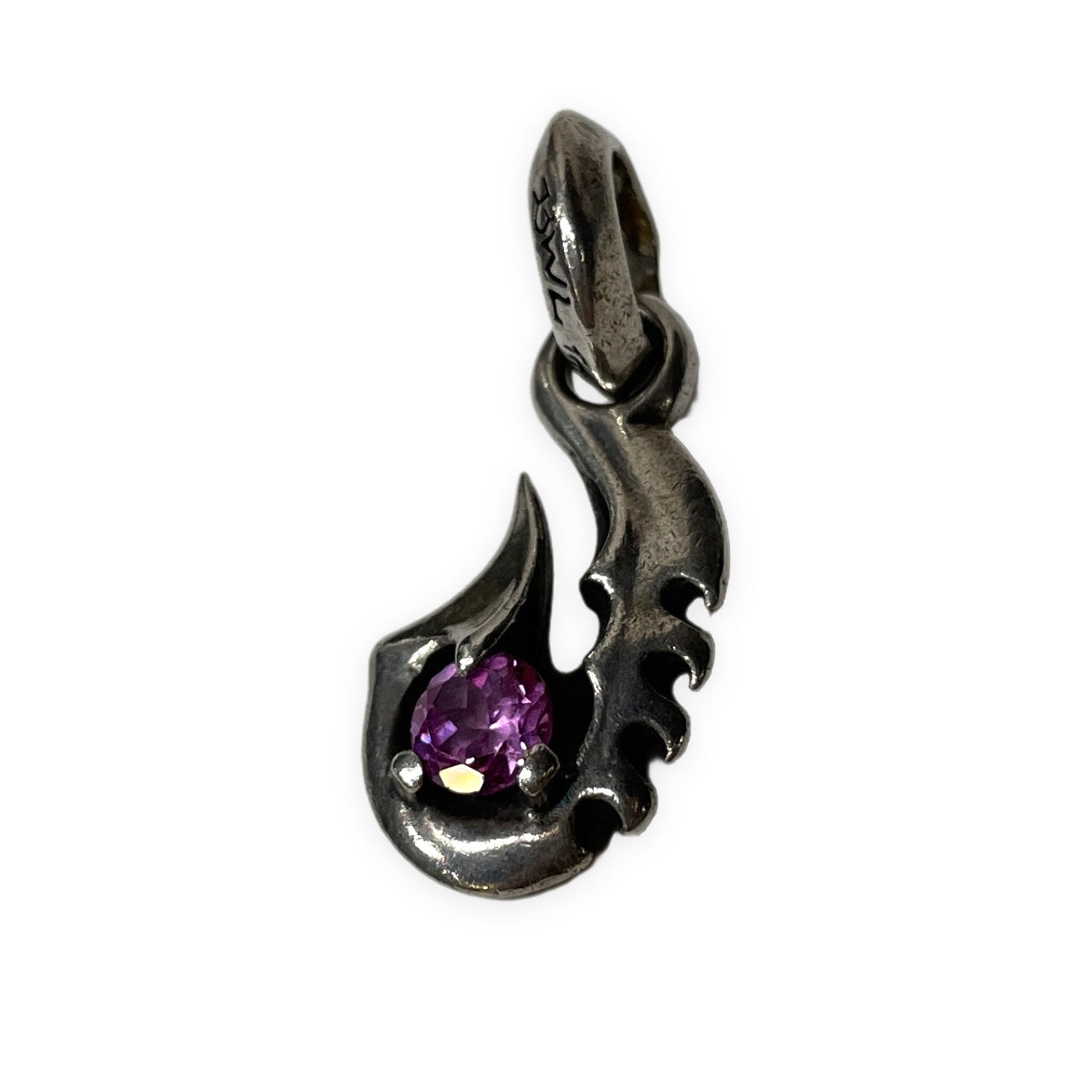 BILL WALL LEATHER Fish Hook with Stone C335 フィッシュフックストーントップ ネックレス ペンダント チャーム アクセサリー 服飾雑貨 小物 定価60,500円 ビルウォールレザー BWL メンズ レディース ユニセックス