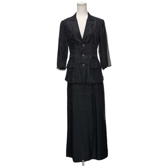 Y's シースルーポリエステルレイヤードセットアップ ジャケット スカート シアー スーツ Archive 90s Yohji Yamamoto Femme ヨウジヤマモトファム ワイズ レディース