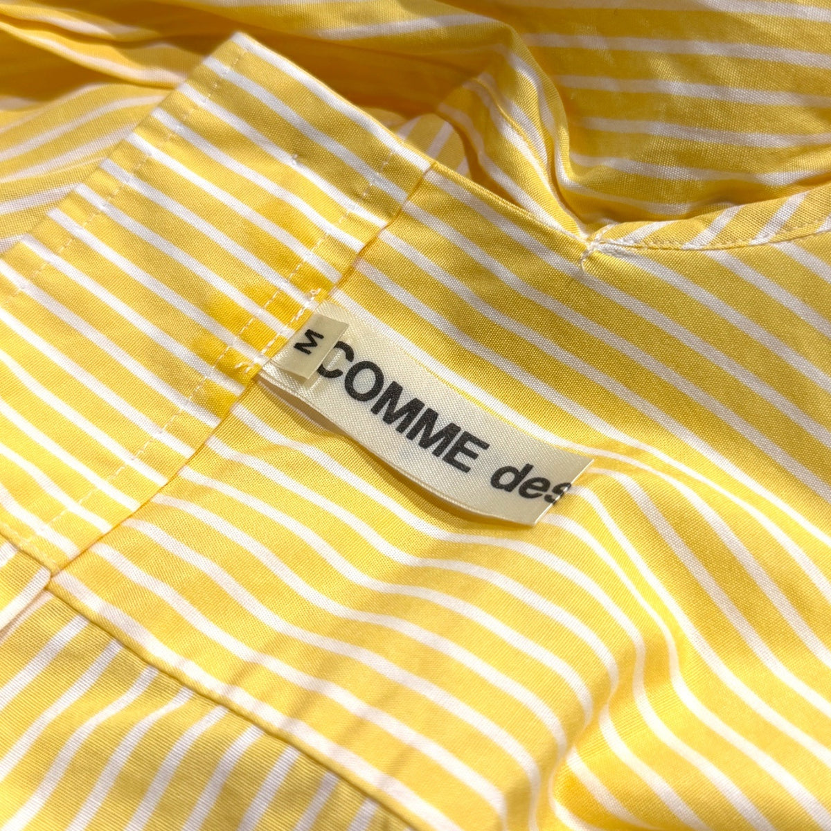 COMME des GARCONS 00AW コットンブロードストライプバックオープンリボンシャツ Archive 00s 前後逆デザイン トップス ブラウス Hard & Forceful ハード&フォースフル コムデギャルソン レディース