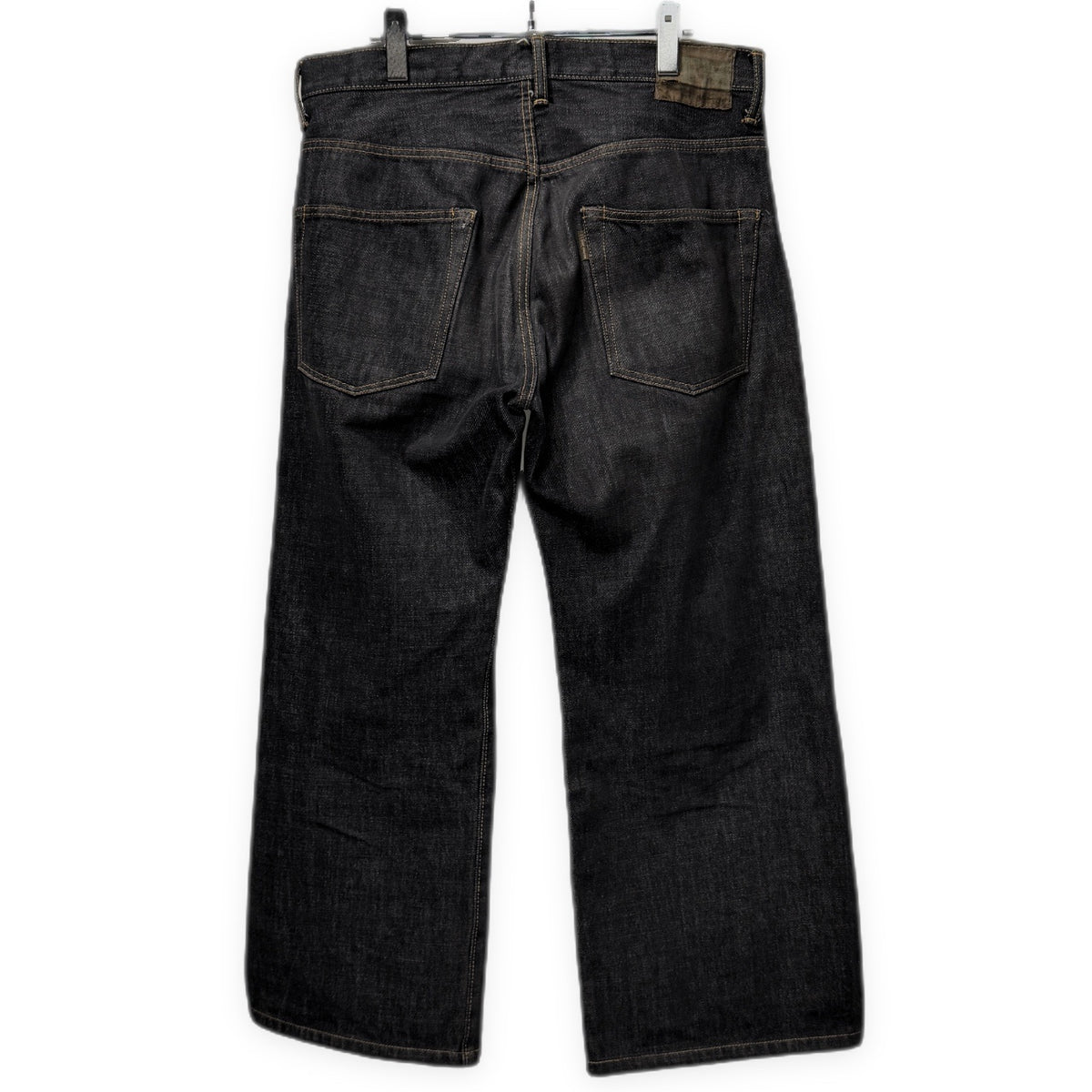 Y's for men オフセットセンターループセルビッジブラックデニムパンツ セルヴィッジ 赤耳 ジーンズ ボトムス Archive Yohji Yamamoto Pour Homme ヨウジヤマモトプールオム ワイズフォーメン メンズ
