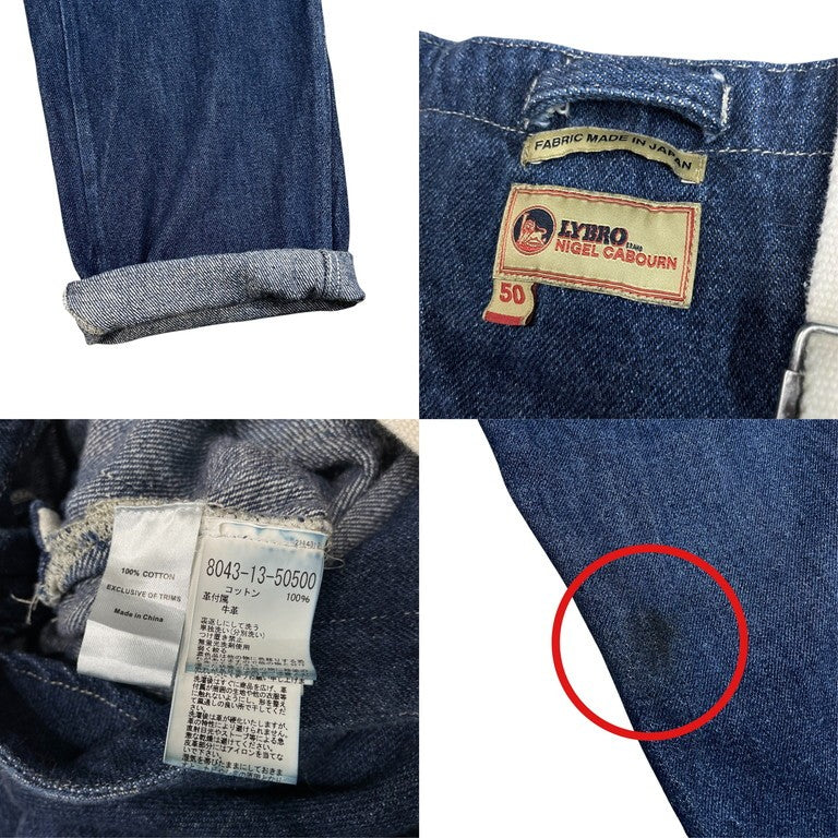 Nigel Cabourn LYBRO 21SS NAVAL DUNGAREE DENIM デニムカバーオール size50 トップス ボトム ミリタリー ワーク ツールポケット フックボタン ジャパンデニム ナイジェルケーボン メンズ