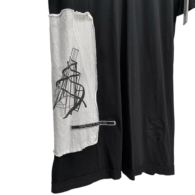 Rick Owens DRKSHDW 19SS LEVEL TEE PATCHED JUMBO TEE パッチワークジャンボTシャツ カットソー T-shirt トップス リックオウエンス ダークシャドウ メンズ