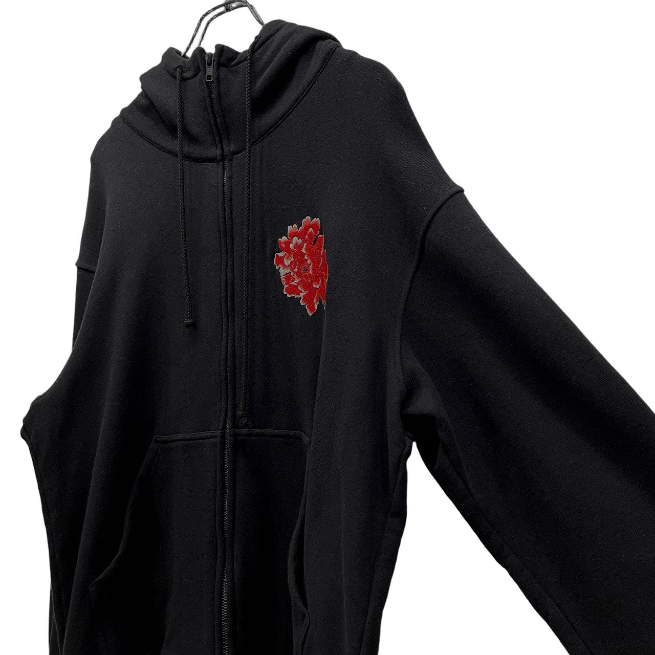 WILDSIDE Yohji Yamamoto 24AW Embroidery Zip Hoodie(Peony) 牡丹刺繍スウェットダブルジップハイネックパーカー 花 フーディ トップス アウター ワイルドサイド ヨウジヤマモト メンズ レディース ユニセックス