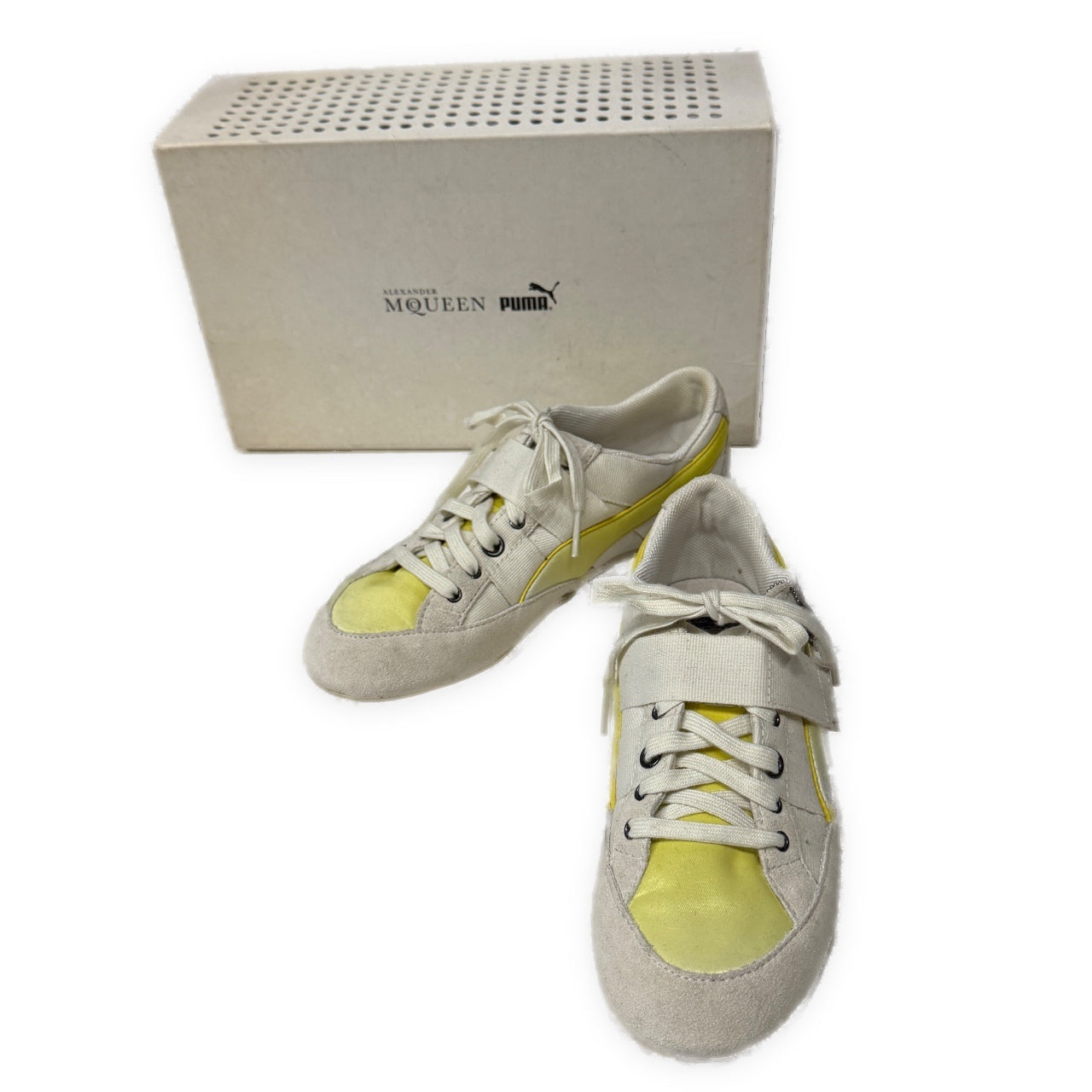 Alexander McQueen × PUMA 10SS CUTMAN SATIN LOW WN’S スエードレザー切り替えローカットスニーカー シューズ 22.5cm アレキサンダーマックイーン プーマ レディース