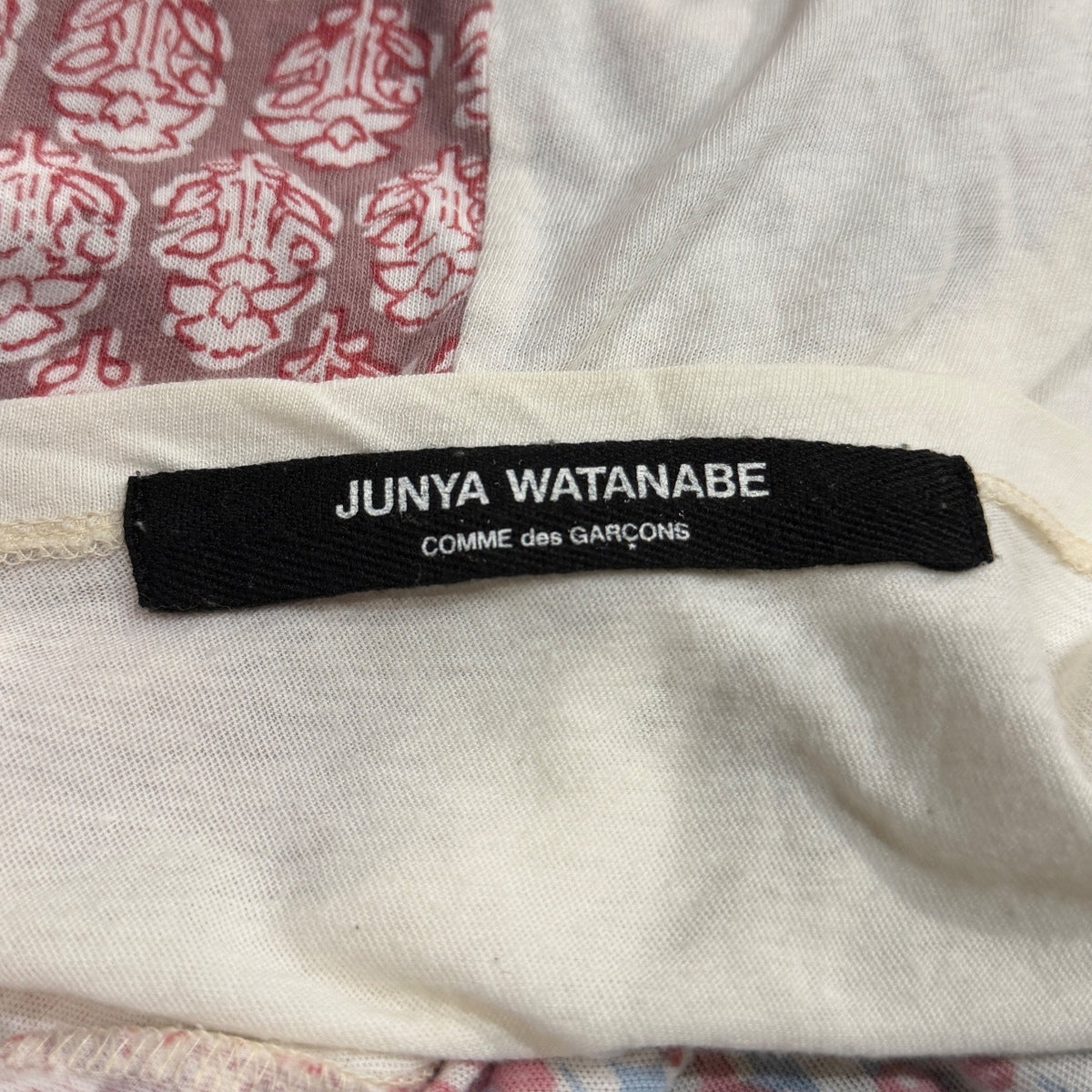 JUNYA WATANABE COMME des GARCONS 97SS フラワープリントデザイン切り替えコットンTシャツ トップス カットソー Tee T-shirt Archive 90s ジュンヤワタナベ ギャルソン レディース