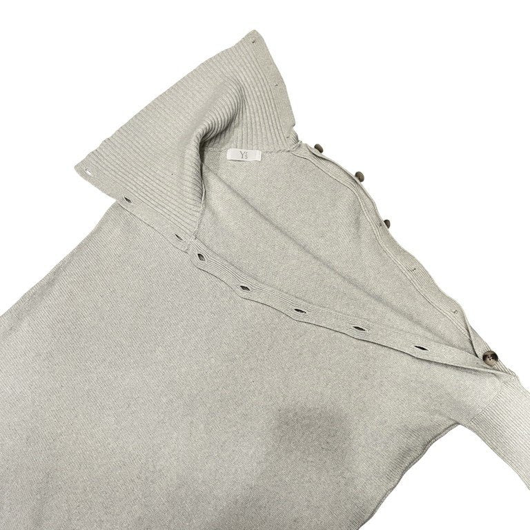 Y's スクエアシルエットサイドボタンアップハイネックニットセーター 変形 トップス ドルマン Yohji Yamamoto Femme ヨウジヤマモトファム ワイズ レディース