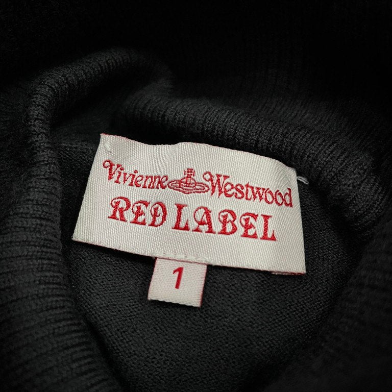 Vivienne Westwood RED LABEL タートルネックオーブ刺繍ロングリブニットセーター ハイネック トップス ヴィヴィアンウエストウッド レッドレーベル レディース