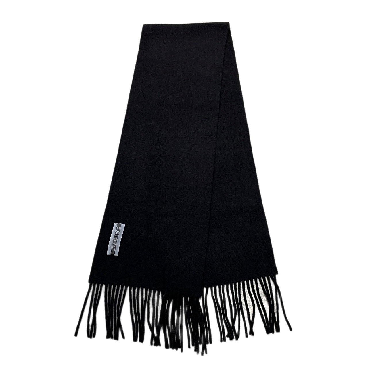 OUR LEGACY 24AW BLACK DOUBLE WOOL ESTATE SCARF ウールフリンジ大判マフラー スカーフ ストール 服飾小物 雑貨 定価39,600円 アワーレガシー メンズ レディース ユニセックス