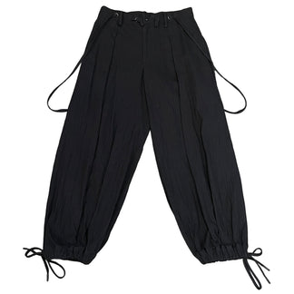 REGULATION Yohji Yamamoto ピンストライプコットンサスペンダーバルーンパンツ ボトムス レギュレーション ヨウジヤマモト レディース