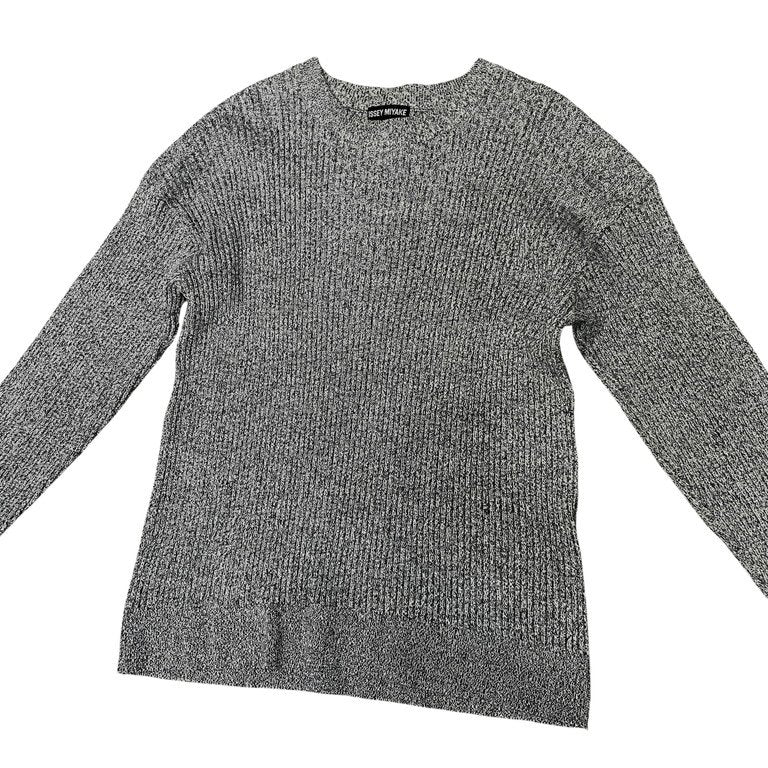 ISSEY MIYAKE MEN 93SS リブ編みクルーネックコットンニットセーター サマーセーター トップス Archive 90s イッセイミヤケメン メンズ