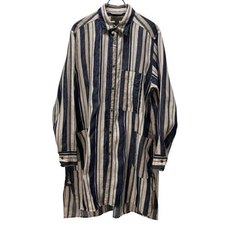 Nigel Cabourn 21SS LINEN STRIPE SLEEP SHIRT リネンストライプスリーピングシャツ パジャマシャツ ブラウス トップス ナイジェルケーボン メンズ